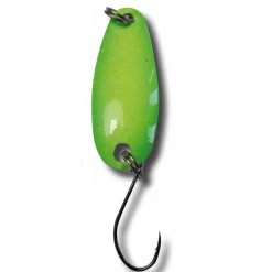 Behr L-Spoon Forellenblinker mit Einzelhaken Chartreuse-Glitter