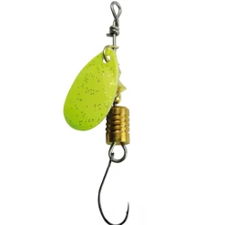 Behr Single Spin Forellenspinner mit Einzelhaken Chartreuse-Glitter