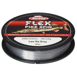 Berkley Flex PikeSpin 300m 0,25mm LVGrey Monofile Angelschnur