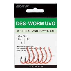 BKK DSS-Worm UV UVO 2# Drop Shot Haken