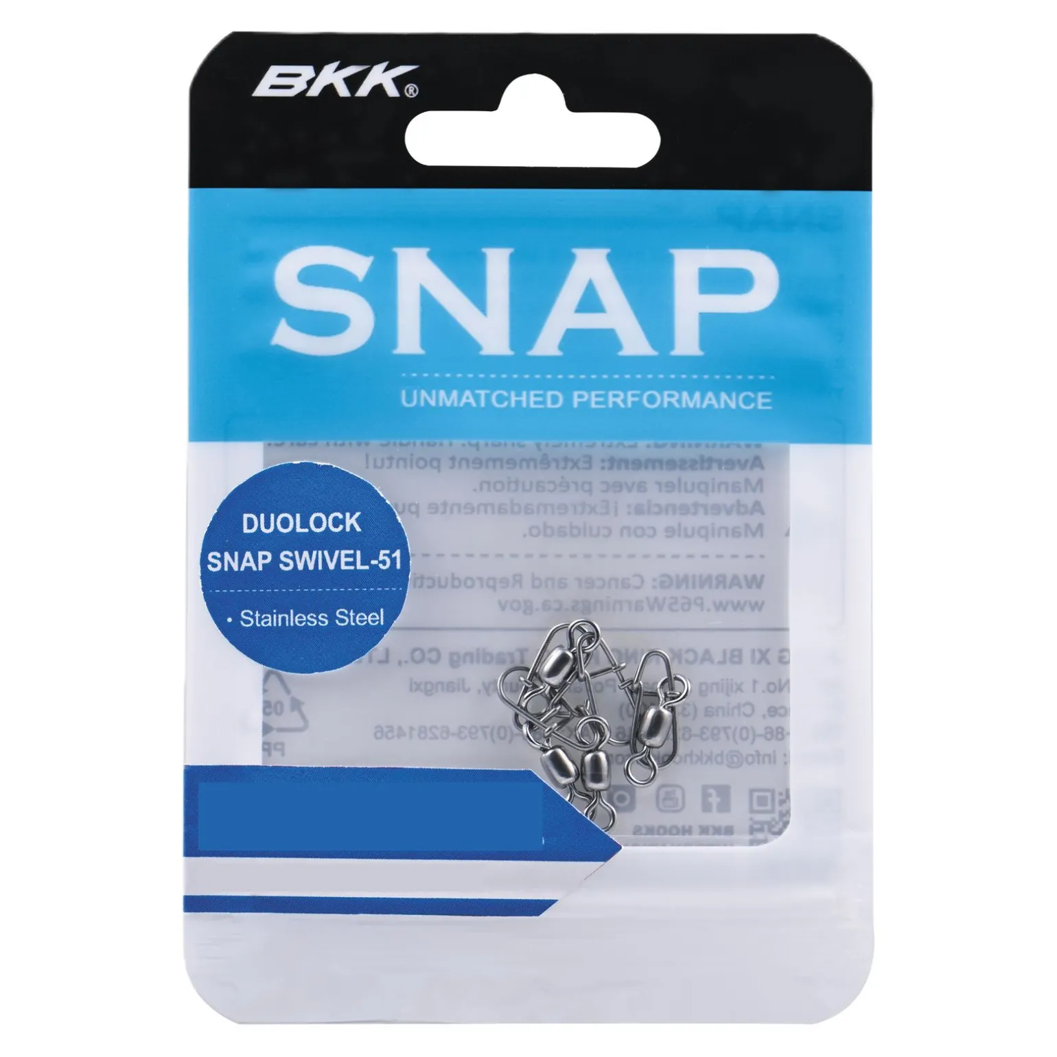 BKK Duolock Snap Swivel-51 Stainless 00 Snap und Wirbel