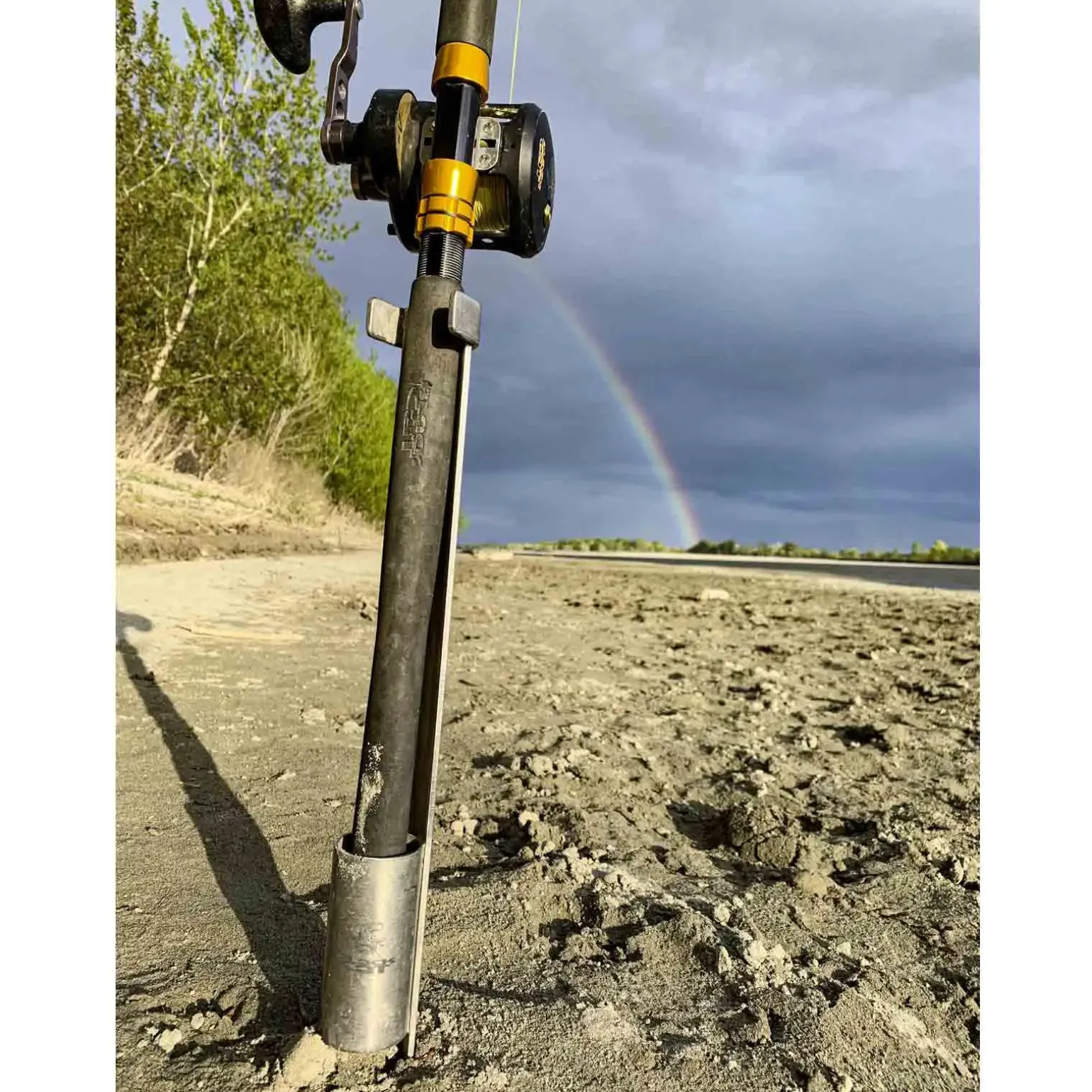 Black Cat Edelstahl-Rutenhalter 0,85m