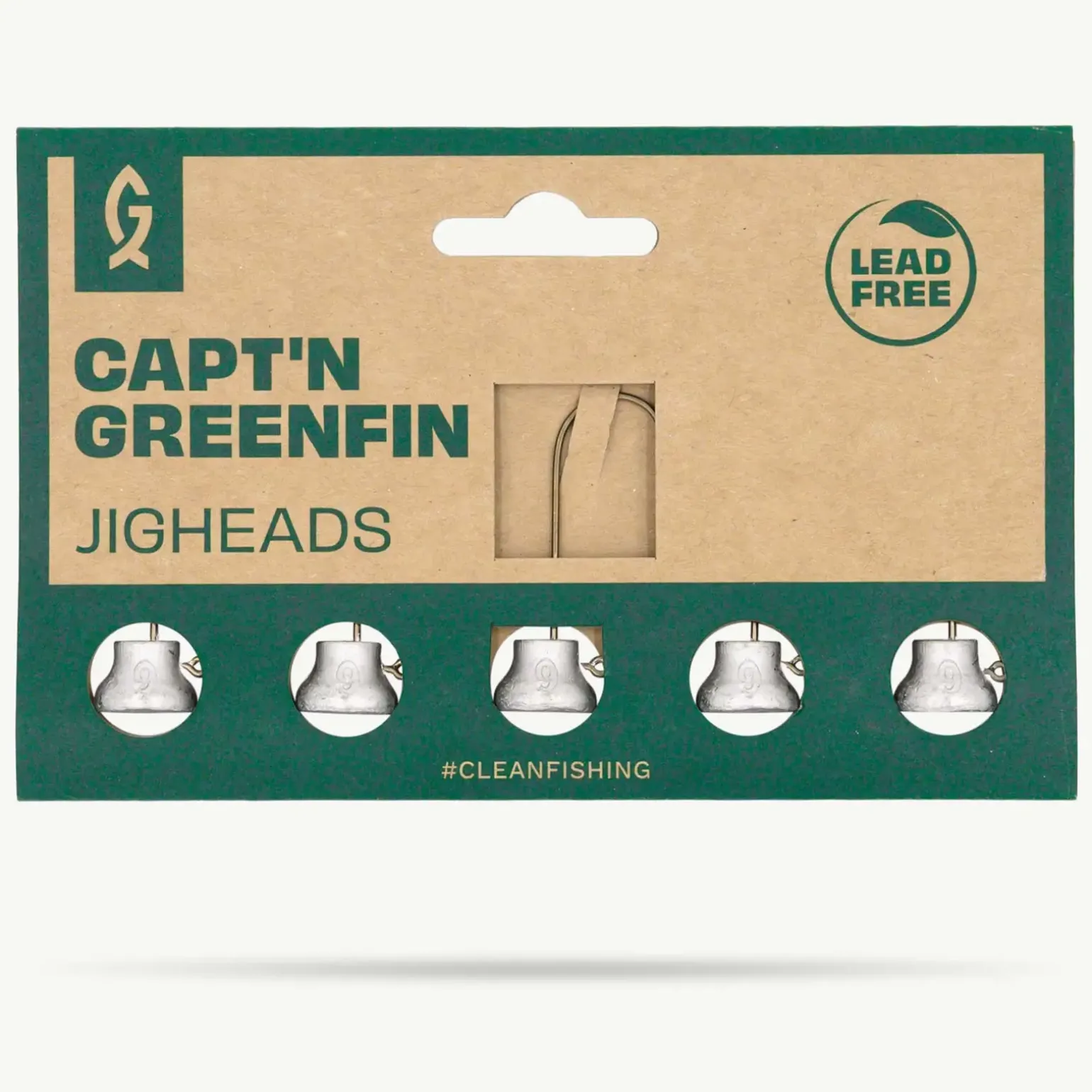 Capt`n Greenfin 9g Leadfree Elephant Jig 2/0 Jighead