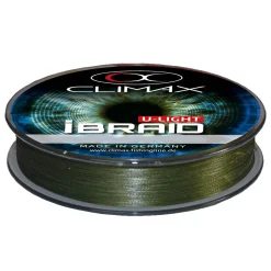 Climax iBraid U-Light Moosgrün 135m 0,08mm ultradünne geflochtene Angelschnur