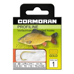 Cormoran Profiline Karpfenhaken gold gebunden Gr.6