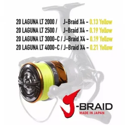 Daiwa 20 LAGUNA LT 4000-C JB4 0.21mm Spinnrolle mit gefl. Schnur