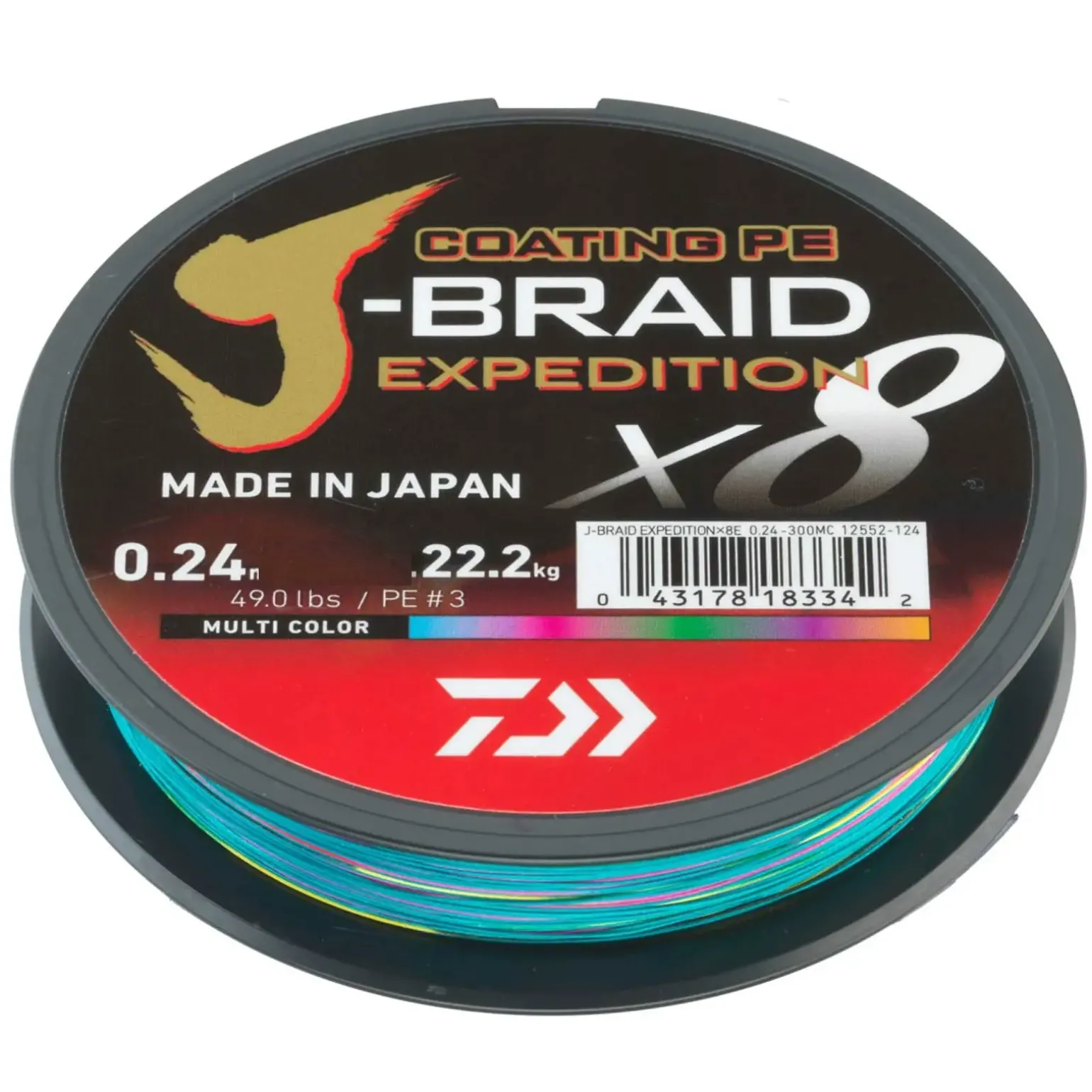 Daiwa J-Braid Exped. X8E 0.13mm-300m multi c. Geflochtene Schnur