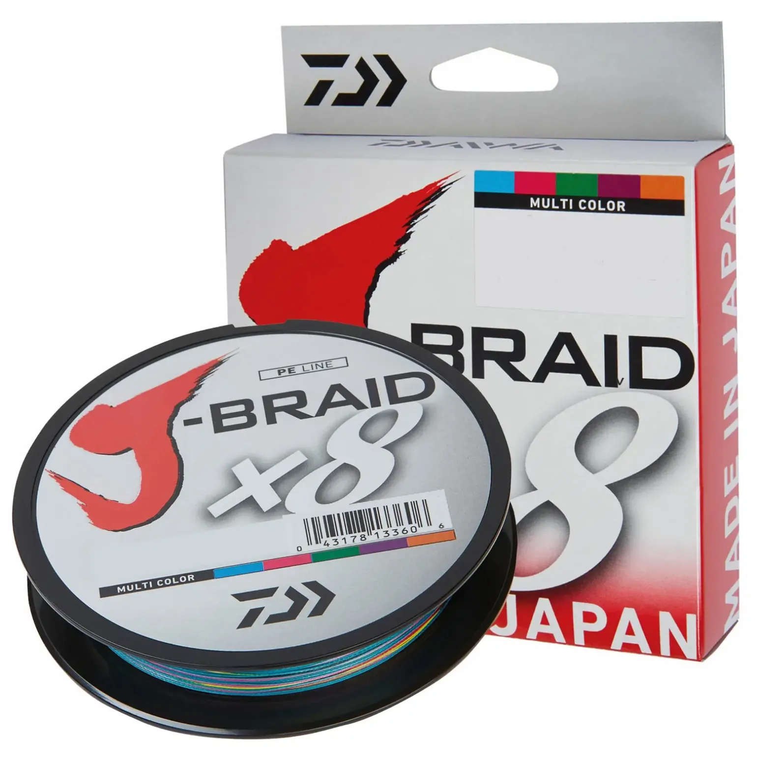 Daiwa J-Braid X8 0.22mm-300m Multi-Color Geflochtene Schnur