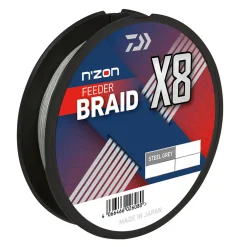 Daiwa N'ZON X8 Braid 0.08mm-150m steel gray Geflochtene Feeder-Angelschnur