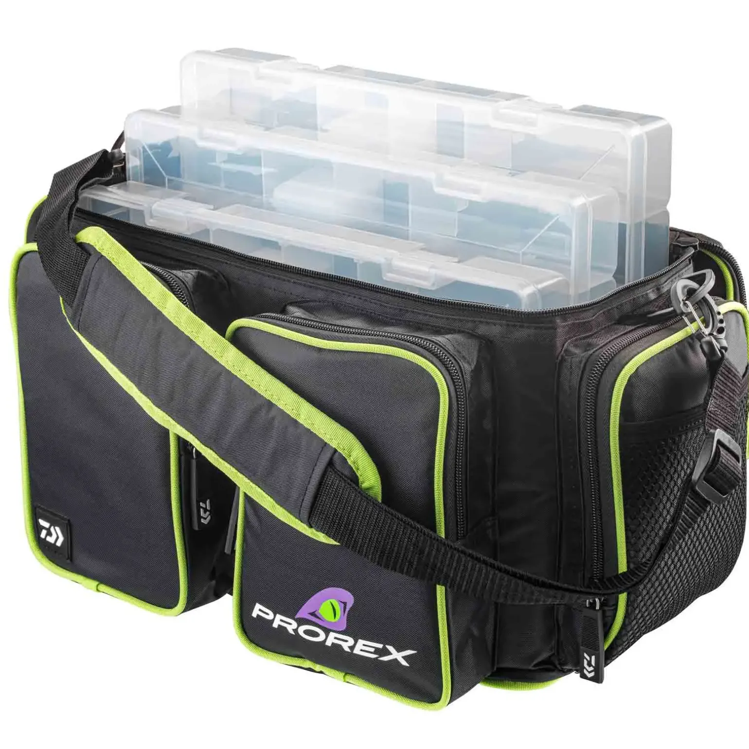Daiwa Prorex Tackle Box Bag L Angeltasche mit 4 Boxen