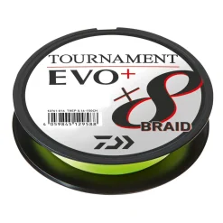 Daiwa Tournament X8 Braid EVO+ 0,18mm 270m Chartreuse geflochtene Angelschnur