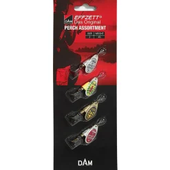 DAM Effzett Assortment 4 Stück Spinner #2 4g Sinking Perch Barsch-Spinnerset