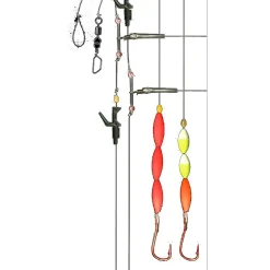 Dega Brandungsvorfach Orange/Red Größe 2/0 Brandungsvorfach gebunden