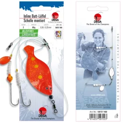 Dega UV Inline-Butt-Löffel in Schollen-Form 60g Orange