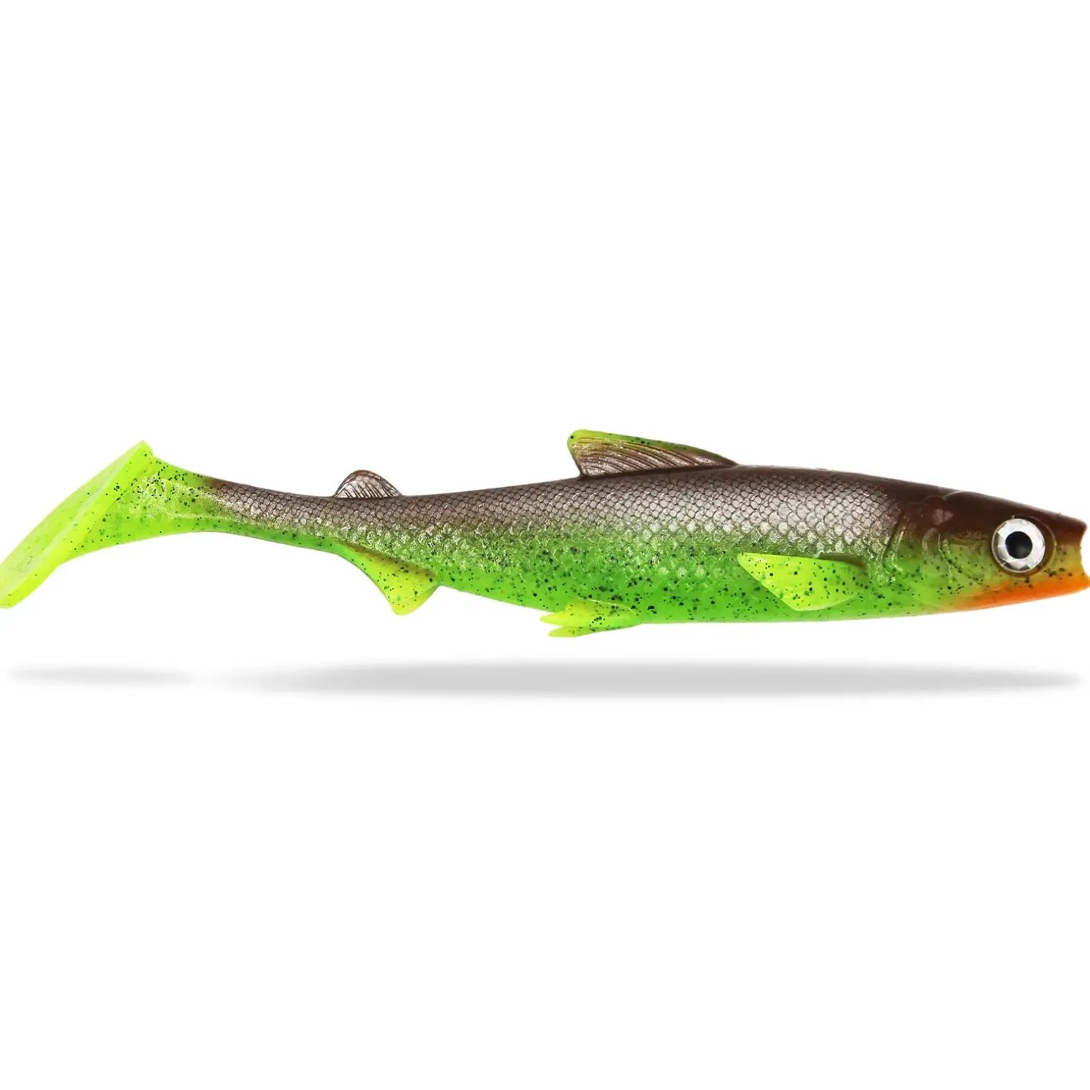 FishingGhost Renky Shad 22cm Big Shad Choco Chartreuse Gummifisch