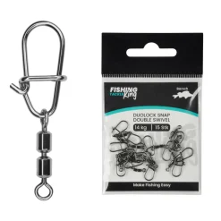 Fishing-King Tackle Barsch Duolock Snap + Double Swivel