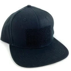 FishXplorer Set-Snapback Cap Wasser- & Uv Resistent Schwarz mit 4 Patches: Fishxplorer, Hecht, Barsch, Zander