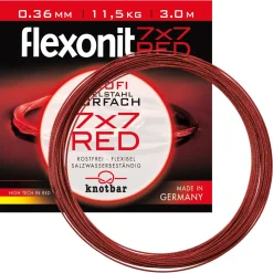 flexonit Red 7x7 0,27mm Meterware Länge 3m Stahlvorfach