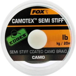Fox Camotex Semi Stiff Coated Camo Braid 35lb 20m Vorfachmaterial