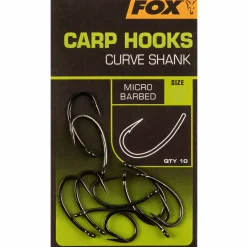 Fox Carp Hooks Curve Shank Größe 4 Karpfenhaken