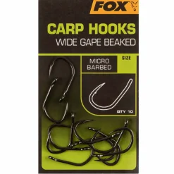 Fox Carp Hooks Wide Gape Größe 6 Karpfenhaken