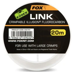 Fox Edges Link Crimpable Illusion Fluorocarbon –  0.64mm/35lb 20m Angelschnur