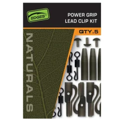 Fox Edges Naturals Power Grip Lead clip kit x 5 Karpfen-Zubehör