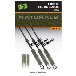 Fox Naturals Leadcore Heli Rig Leaders x 3 Karpfen-Zubehör