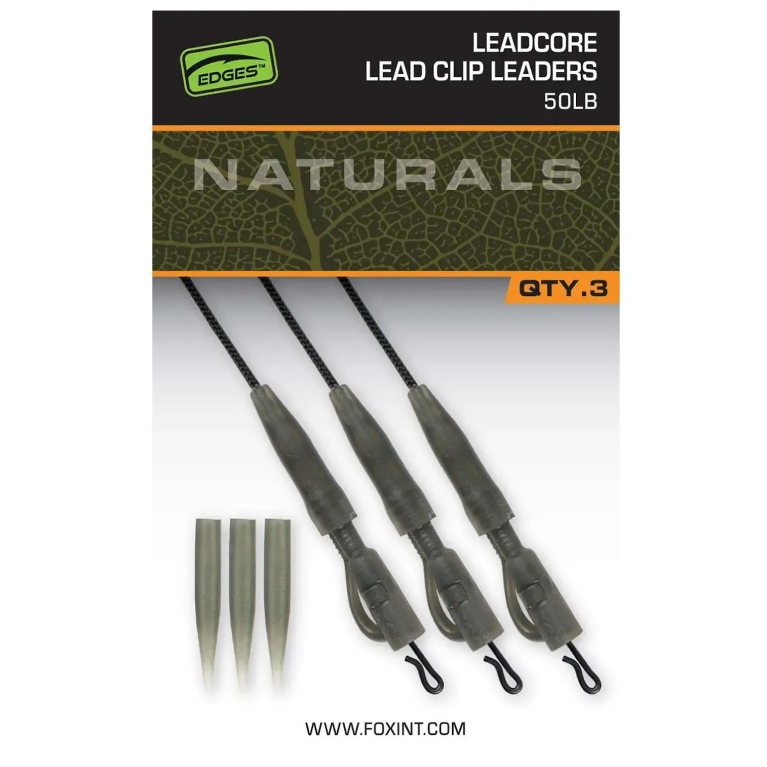 Fox Naturals Leadcore PG Lead Clip Leaders Karpfen-Zubehör