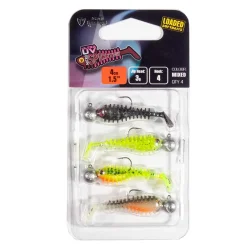 Fox Rage Micro Spikey MIxed UV Loaded 4cm 3g Gummifisch-Set