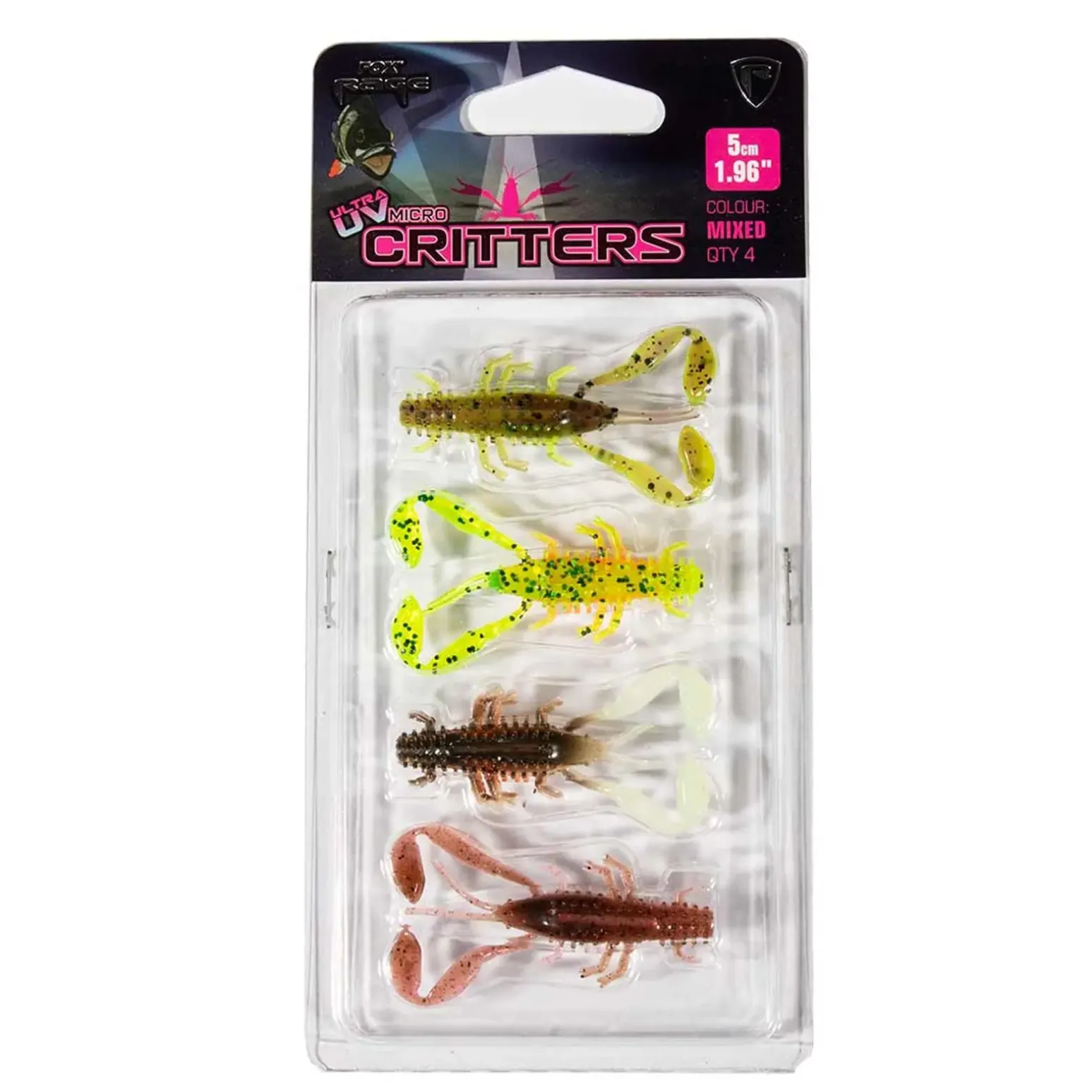 Fox Rage UV Micro Critter 5cm x 4St. Gummikrebs-Set