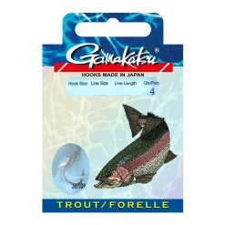 Gamakatsu Forellenteig 60cm 3610N Gr.8 Vorfachhaken