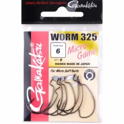 Gamakatsu Worm 325 Micro Game Gr.8 Offsethaken