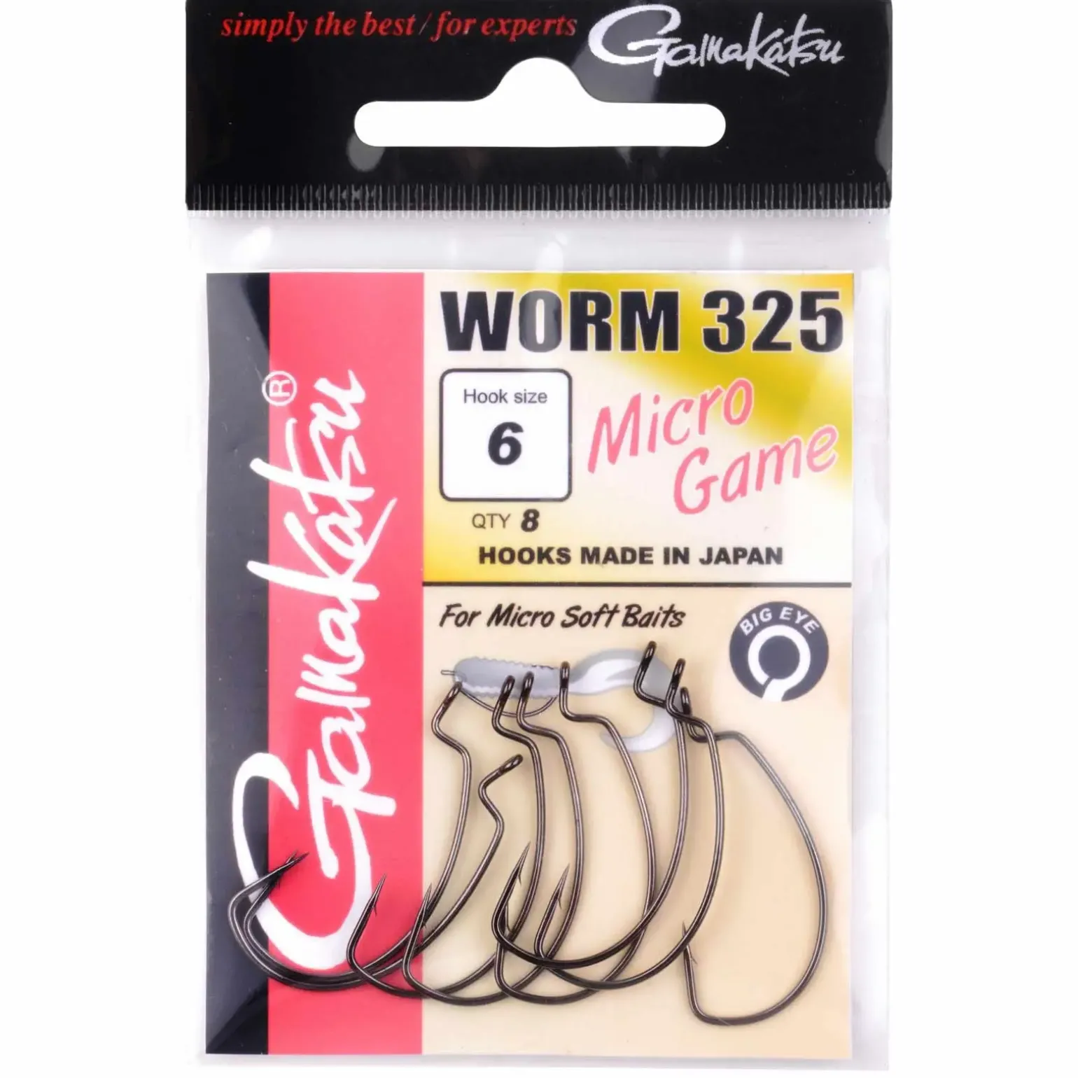 Gamakatsu Worm 325 Micro Game Gr.8 Offsethaken