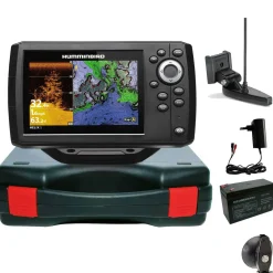 Humminbird Helix 5 Chirp GPS DI G3 Down Imaging GPS Kartenplotter Echolot Portabel Basic- Komplett mit Geber