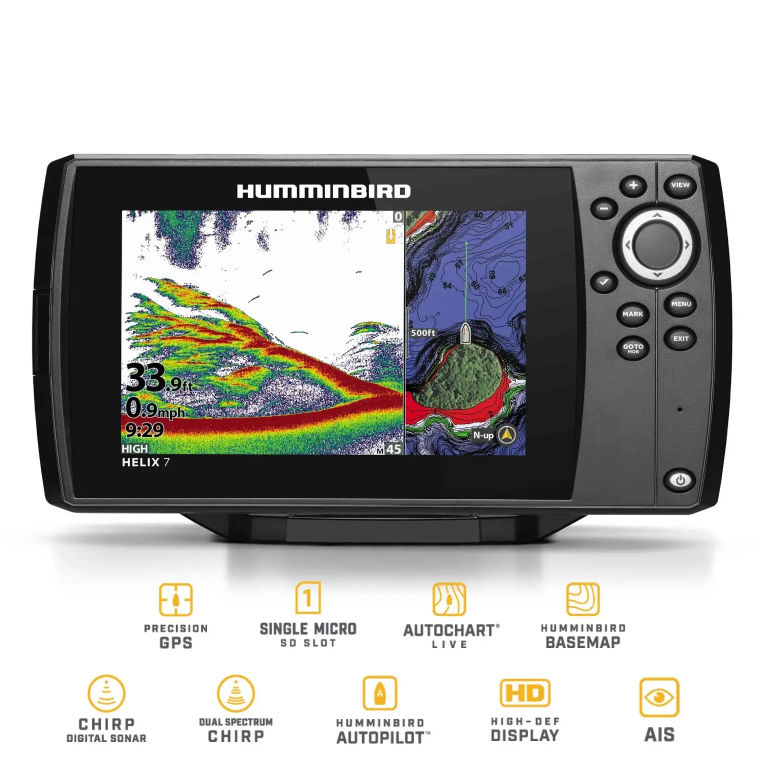 Humminbird Helix 7 Chirp GPS G4 GPS Kartenplotter Echolot - Komplett mit Geber