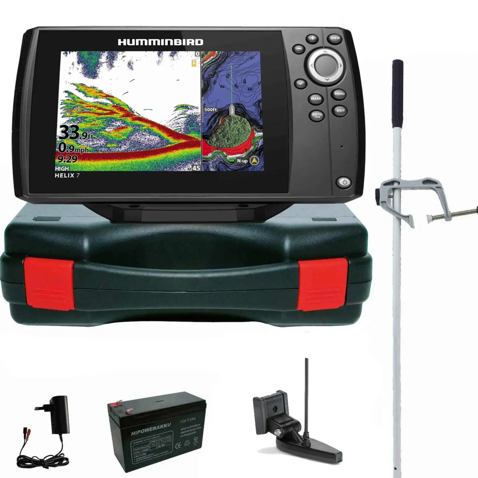 Humminbird Helix 7 Chirp GPS G4 GPS Kartenplotter Echolot Portabel Master - Komplett mit Geber