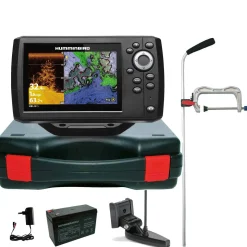 Humminbird Helix 5 Chirp GPS DI G3 Down Imaging GPS Kartenplotter Echolot Portabel Profi - Komplett mit Geber