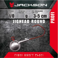 Jackson VMC Jighead Round 1/0 für Köderlänge 3-5 cm 17g Jigkopf Jighaken