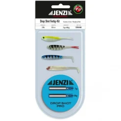 Jenzi Dropshot-Set Komplett mit 5cm Gummifischen Bleifrei