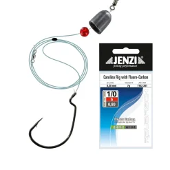 Jenzi FC-Line Carolina-Rig 7g Hakengröße 1/0 mit Offset-Haken und Gewicht