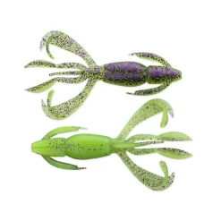 Keitech - BA Edition - Crazy Flapper 7,0cm Purple Chartreuse 8Stk. Gummikrebs