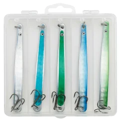 Kinetic Belone Flash Meerforellen-Blinker Angelset - 5 Meerforellenköder 24g mit Box