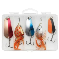 Kinetic HT Mix Forellen Blinker & Spinner Angelset - 5 Forellenköder mit Box