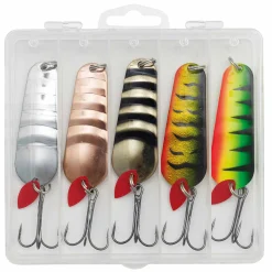 Kinetic PS Hechtblinker Angelset - 5 Hechtköder 28g mit Köderbox