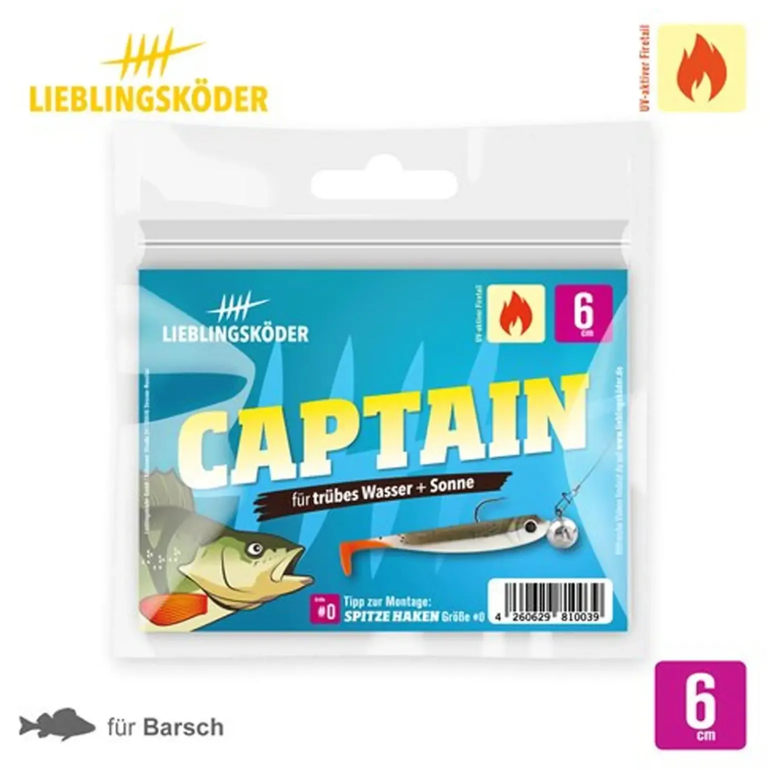 Lieblingsköder 6,0cm Captain Gummifisch