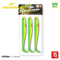 Lieblingsköder 15cm Green Lemon Gummifisch