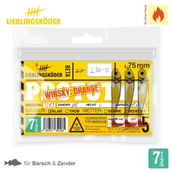 Lieblingsköder 7,5cm Whisky Orange Gummifisch