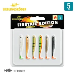 Lieblingsköder Sonderfarben Mixpaket 5cm Firetail Edition Gummifisch Set