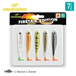 Lieblingsköder Sonderfarben Mixpaket 7,5cm Firetail Edition Gummifisch Set